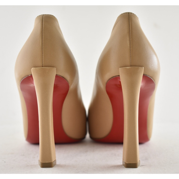 Christian Louboutin Condora 85 Nude Blush Kid Leather Pointed Toe Heel Pump 40 - Picture 12 of 13
